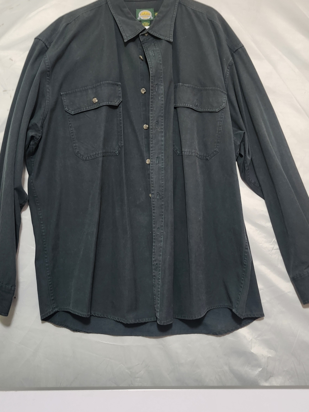 Mens Dark Green Cabelas Button Down Shirt 2XL